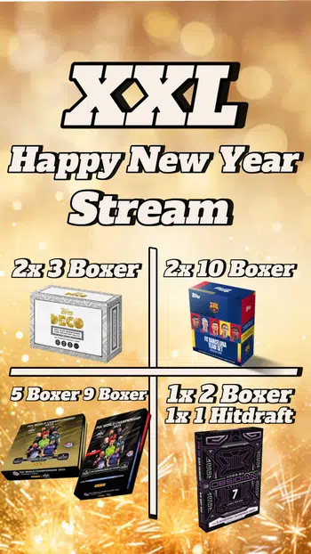 XXL Happy New Year Stream 🎆 Deco / Barca Team / Panini Darts / Obsidian