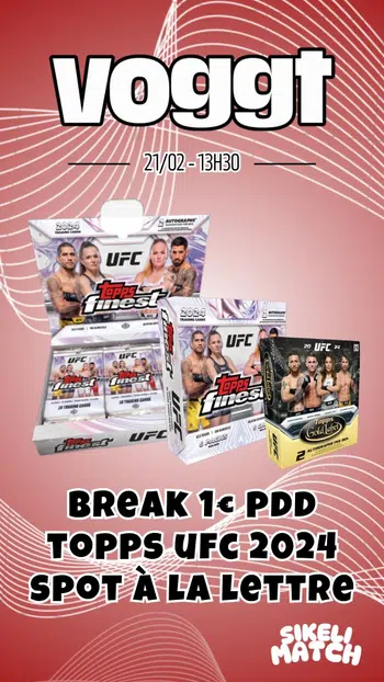 BREAK TOPPS UFC 2024 1€ PDD - SPOT À LA LETTRE