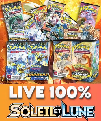Le Live Soleil et Lune -> Tous les boosters Soleil et Lune + Boxbreak Eclispe Cosmique, Alliance Infaillible, Tonnerre Perdue ⚡️🔥🚀😱