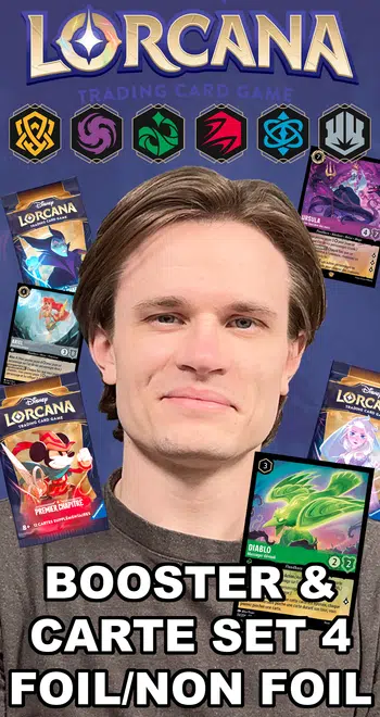 BOOSTER DU SET 1 + SET 4 FOIL/NORMALE (LÉGENDAIRE/SUPER RARE/RARE)