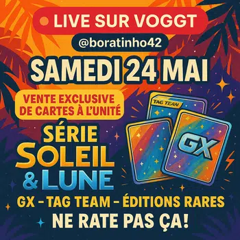 🔥 Live Cartes à l unité - Série Soleil & Lune japonaises 🇯🇵