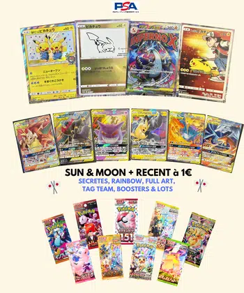 🎌 PSA, CARTES & LOTS : SUN & MOON + RECENT JPN 1€ 🎌