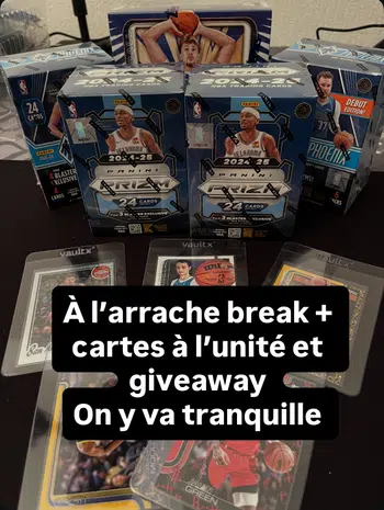 basketball cartes à l'unité et break de quelques boites