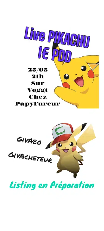 🚨LIVE PIKACHU,BANGER A 1€ PDD🚨