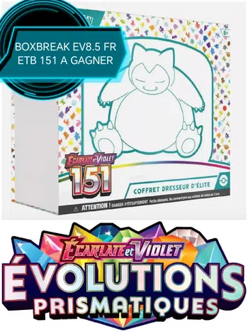 🔥😜ETB 151 A GAGNER!!!!🔥Box break EV8.5 FR Évolution prismatique + cartes à l'unité