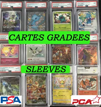 Cartes Gradées PSA/Pca + Sleeves Pokémon Center