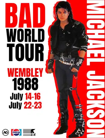 Michael Jackson : Reliques & Autographes Rares : Pièces Inestimables Bad Tour 1987 à 1989