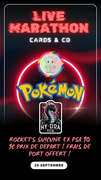 ROCKET'S SUICUNE EX PSA 10 1€ PRIX DE DEPART ! FRAIS DE PORT OFFERT !