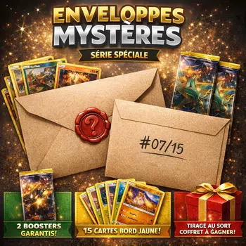 15/15 Enveloppes !!  1 Coffret Méga Lucario  Give Acheteur – Let’s go !