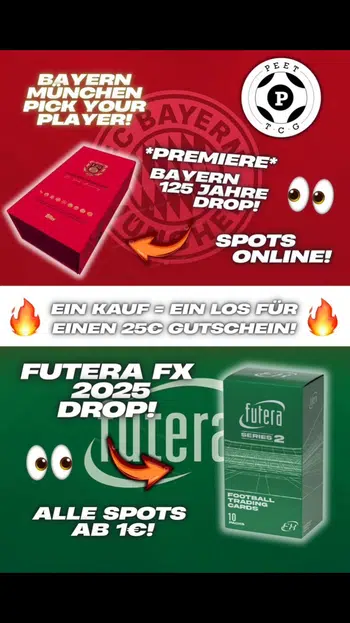 🔴⚪️Bayern 125 J. & Futera ab 1€ Box Break
