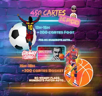 450 Cartes ⚽️Foot/Basket🏀 🎁Giveaways🎁