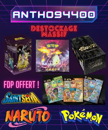 Destockage Massif Pokémon/Saint Seiya/Naruto FRAIS DE PORT OFFERT