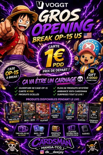 💥 GROS OPENING BREAK OP-15 US 💥 🔥 CARTES À 1€ PDD 🔥 💀 ÇA VA ÊTRE UN CARNAGE 💀