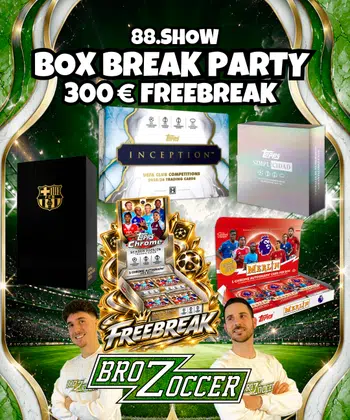 Box Break Party!🥳 300€ Chrome Freebreak!🎁 Inception, Futera Barca, Simpli, Merlin…🔥⚽️