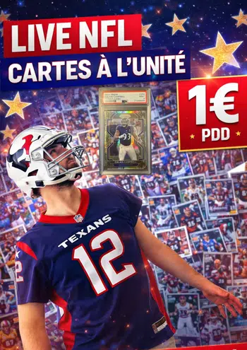 🏉 LIVE NFL 300+ CARTES À L'UNITÉ 1€ PDD, RÉGALE-TOI ! CARTE NUMEROTEE ET PSA9 EN GIVE 🏉