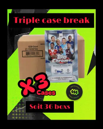 TRIPLE CASES BREAK topps chrome soccer 25/26 uefa