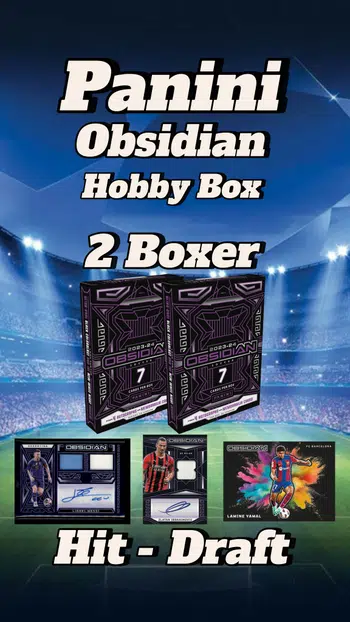 🔥 Es wird heiß Freunde 🔥 2 Boxer Hit-Draft Panini Obsidian Hobby Box 23/24 ⚽️ + 2x 25 Euro Voggt Guthaben