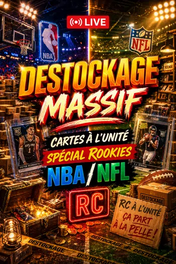 🏀 DESTOCKAGE MASSIF, CARTES À L'UNITÉ SPÉCIAL ROOKIES NBA/NFL! 2 POUR 1 !! 🏈