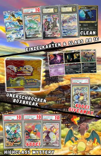 🔥 400€ Turtok Giveaway! 🔥Slabs&Singles ab 1€ & Unerschrocken Boxbreak 🔥