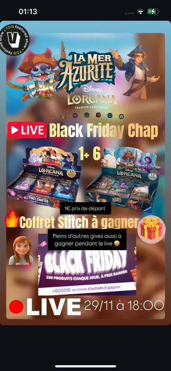 Show Black Friday Lorcana Chap 1 et 6 - Coffret Stitch à gagner