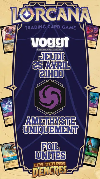 LORCANA : Chapitre 3 FOIL AMETHYSTE et Jeu des couleurs