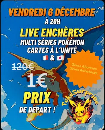 🔥 Enchères Multi séries 1€ PDD 🇫🇷 & 🇯🇵