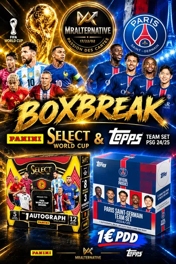 ⚽️Boxbreak X3 Hobby Select WorldCup 2025/26 et Team Set PSG⚽️