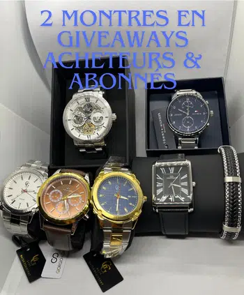 PDD 1€ Montres Hommes & Femmes / 2 Montres en Giveaway Acheteurs & Abonnés 🔥🔥🔥