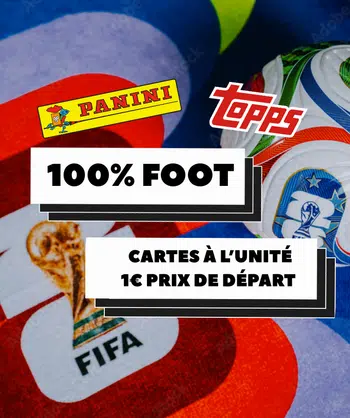 ⚽️🏆Cartes à l'unité/ Lots all séries 1€ Prix de départ 🏆 Topps / Panini