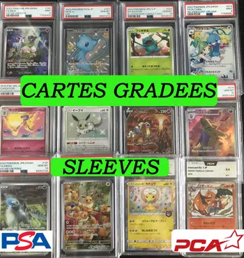 Cartes Gradées PSA + Sleeves Pokémon Center