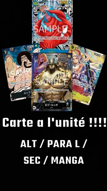 Ventes cartes a l'unité !