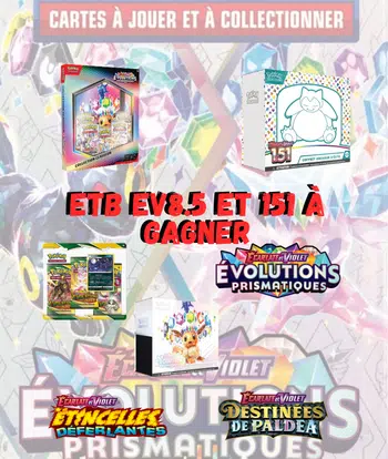 🔥🤟🏻1€ PDD VIENS FAIRE TOURNER LA ROUE PRESTIGE AVEC ETB 151/ TRIPACK EB7/ETB 8.5 🔥🤟🏻 BOOSTERS AUX CHOIX