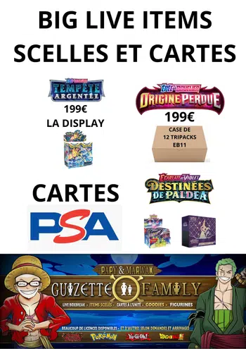 ITEMS SCELLES ET CARTES PSA