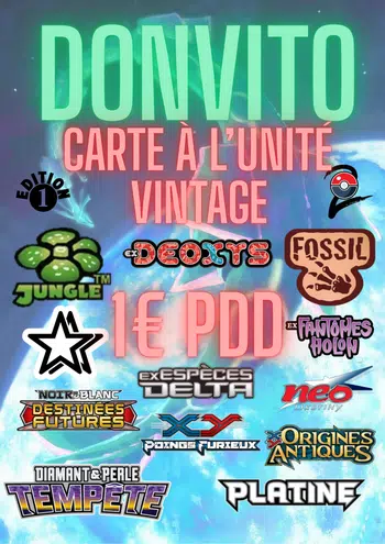 🔥🔥 Show vintage Wizard Bloc EX, XY et bien d'autres 1€ PDD 🔥🔥