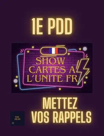 ✨CARTE A L'UNITE : 1E PDD!!!✨