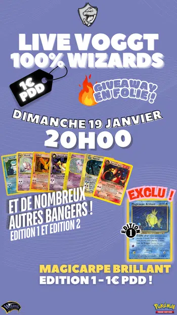 🌟  ÉNORME LIVE 100% WIZARDS 1€ PDD | EV 8.5 1€ PDD | ED1 ED2 🌟 | Magicarpe brillant Édition 1 | + GIVEAWAY 8.5 EN FOLIE 🎁🐀 #THXCARD