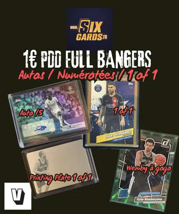 BRADERIE !! Full Bangers Sports 1€ PDD : Wemby / Autos / Numérotées / 1 of 1