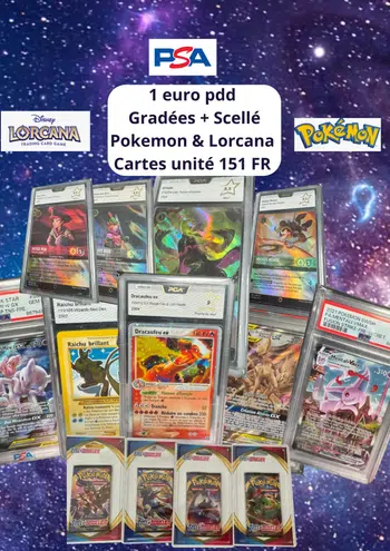 ❤️ 151 unité - Gradées Enchantée & Pokemon & Scellé❤️