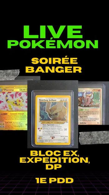 1€ PDD Noarfang brillant, EX, holo expedition - fini la rigolade VOGGT : Banger en folie !