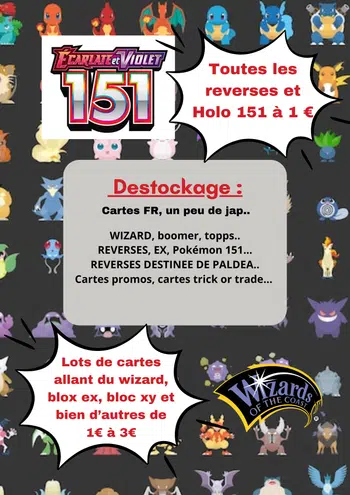 Carte à l'unité et en lot à 1 euro