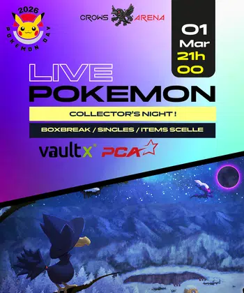 💫 Collector's Night : 30 ans de Pokémon ❤️ ! 💫 Items scellés  / Singles / Cartes gradées PCA/PSA
