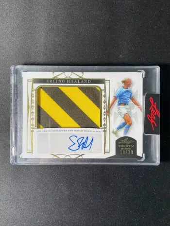 LEAF TRINITY SOCCER ERLING HAALAND AUTO /20 AUTOGRAPHE PATCH DORTMUND