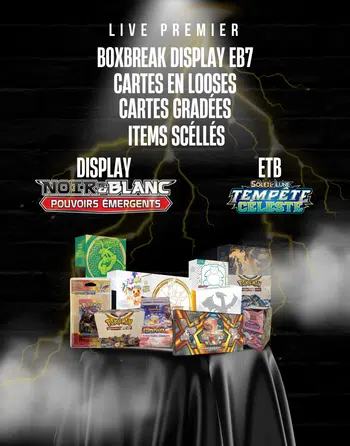 Boxbreak Display EB7 - Cartes Gradées - Cartes en loose - Items Scéllés - ETB Tempete Celeste