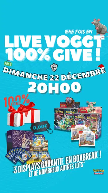 🐀🎁 LIVE 100% GIVE 🎁🐀 | 100% GRATUIT 🌟 | BOXBREAK 3 DISPLAYS , CARTES & ETB !