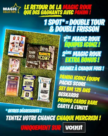 NOUVEAU CONCEPT ! 2 ROUES ! 2 FOIS + DE CHANCES ! PANINI ICONZ + SCORE