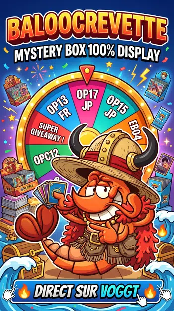 Display One Piece Multi-Series: OP13 FR - OP 15/16/17 EB04 Jap - OPC12 - Give display à la roue