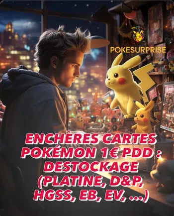 2ème LIVE Retour en PRO de PokeSurprise 🎁 1€ PDD Enchère Cartes à l'unité Bloc EX, EV,EB