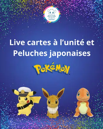 🎌 Cartes à l'unité, peluches et figurines officielles Pokemon 😍