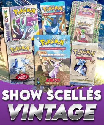 Le Vintage Show -> Items Scellés Vintages + Les Plus Beaux Items Vides du TCG - Boites de Jeux GameBoy Cristal et Deck Neo Discovery 🚀🔥😱😍