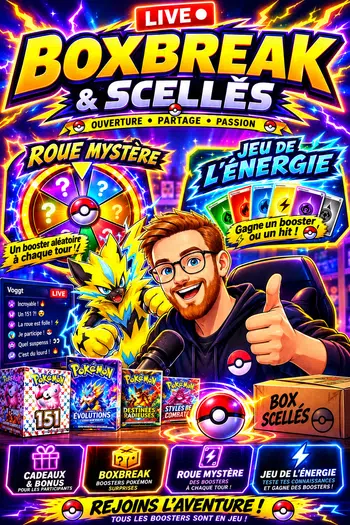 📦 BoxBreak / Scellés + Roue mystère 🎁 151, Origine, Zénith….
